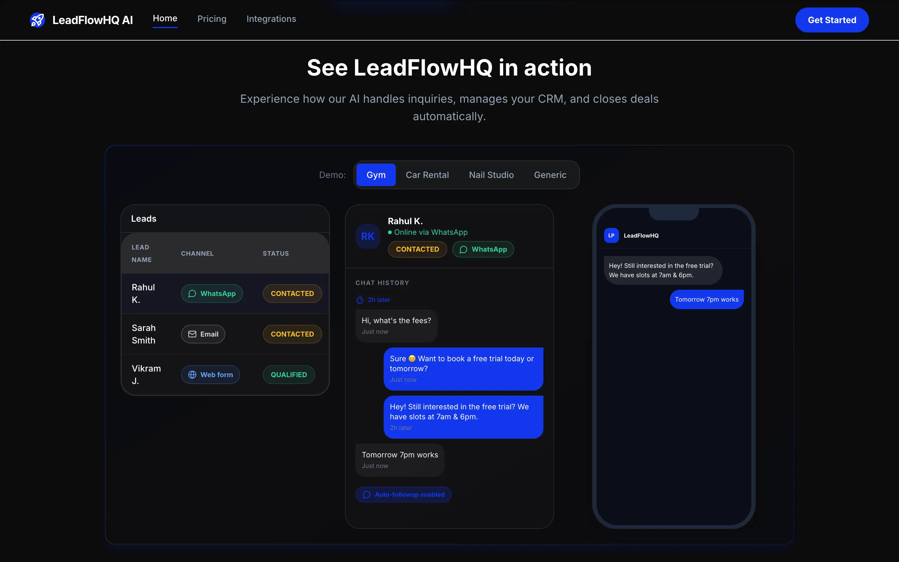 LeadFlowHQ SaaS platform